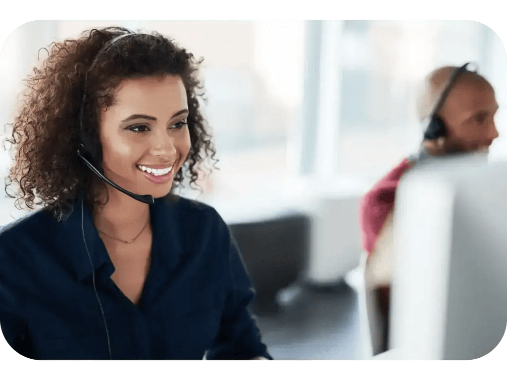A customer support manager uses cloud phone system
