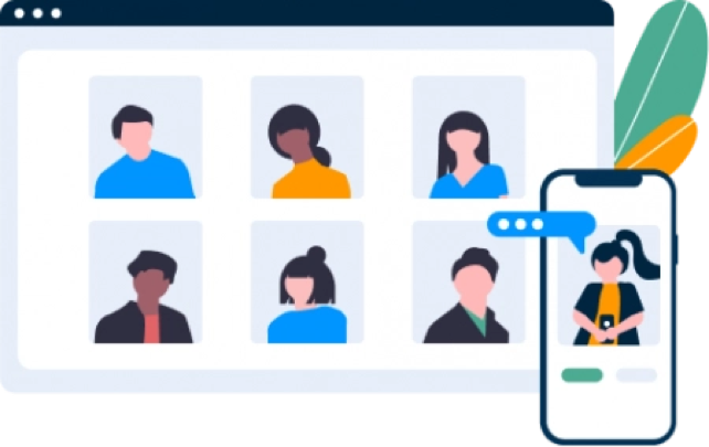 An illustration of Huddle Video Conferencing