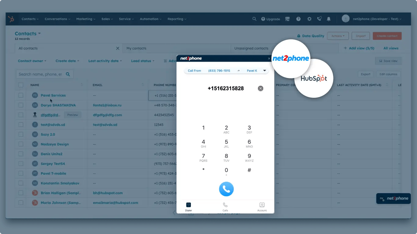 net2phone hubspot integration